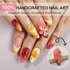 Homsera almond nails with French tips provide quick, chic style at home.