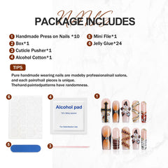 Homsera included nail file and manicure stick for prep and shaping.