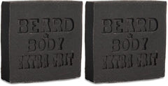 Honest Amish beard and body soap extra grit two-bar pack for exfoliating cleanse