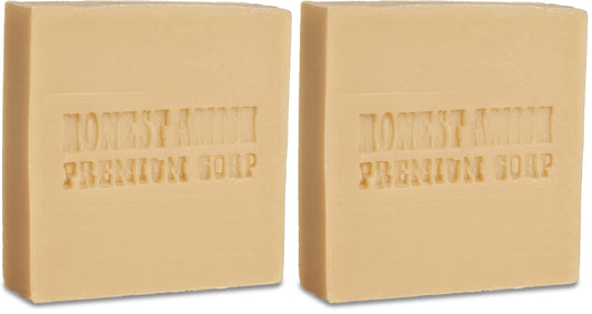 Honest Amish Lavender and Clove Soap Bar front view, gentle daily cleansing.