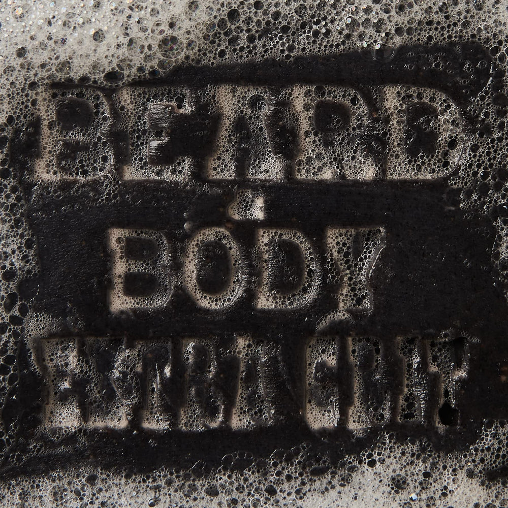 Hands lathering with Honest Amish soap to refresh beard and skin
