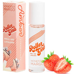 Honestly Margo Roller Girl lip gloss in Strawberry Amber 2-pack for on-the-go hydration