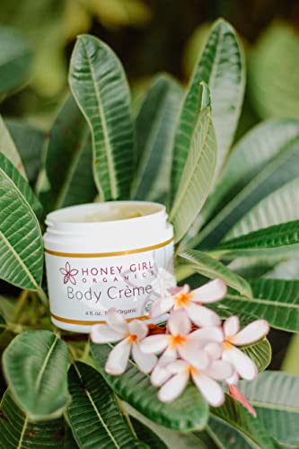 Honey Girl Organics Body Creme beeswax ingredient emphasizes micronutrients for skin hydration.