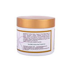 Honey Girl Organics Body Creme jar spread highlights beeswax and honey nutrients for hydration.