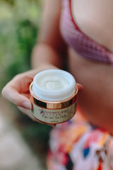Honey Girl Organics scrub with coconut oil suggests extra moisture during use.