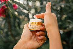 Honey Girl Organics fine sugar particles promise gentle exfoliation.