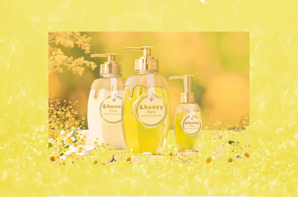 Ingredients panel of Honey Pixie Moist Silky Shampoo with honey and argan oil