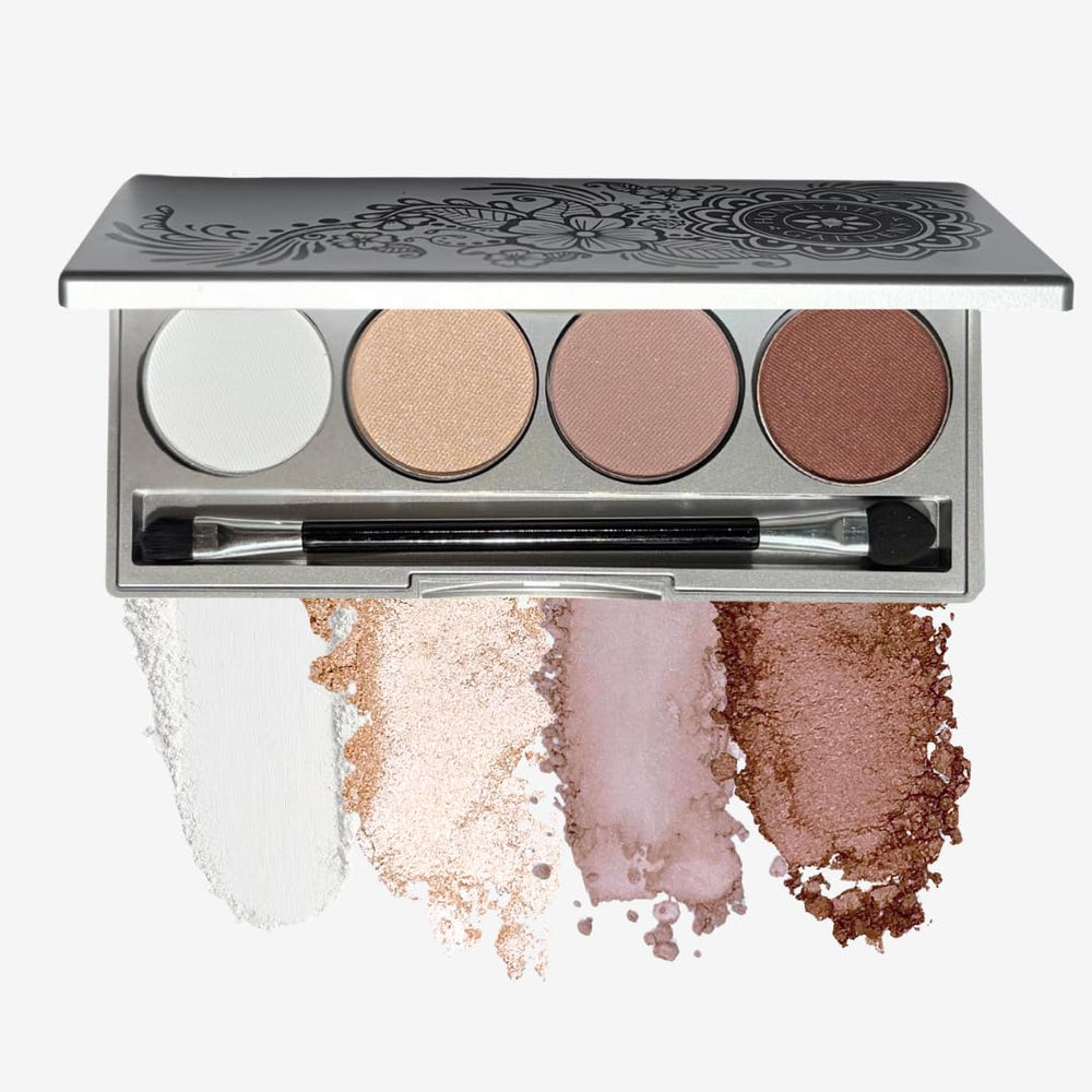 Honeybee Gardens Skinny Dip II compact with refill for eco-friendly daily looks.