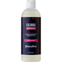 Folimax Biotin Shampoo bottle lathering for volume boost