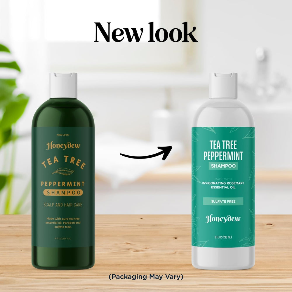 HONEYDEW Tea Tree Mint pump bottle demonstrates easy daily use