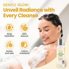 Honeyskin pH-balanced multi-action formula label close-up for sensitive skin.
