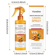HONGYUNDA turmeric exfoliating mist application delivers radiant tone and smoother texture