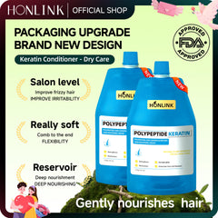 HONLINK keratin-polypeptides hair treatment for stronger, hydrated strands.