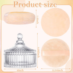HONSIO beige puff with plush texture for gentle powder application