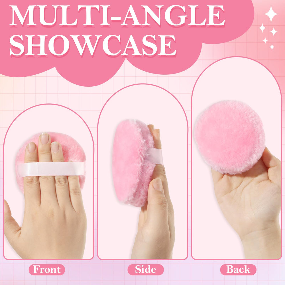 Soft-textured HONSIO powder puff gliding over skin