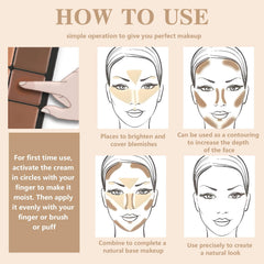 HOSAILY concealer palette application close-up with smooth blend and natural coverage
