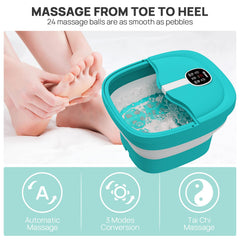 HOSPAN shiatsu balls provide automated foot massage for tired feet.
