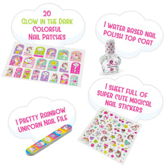 Hot Focus Unicorn Nail Kit nail patches for quick, cute accents