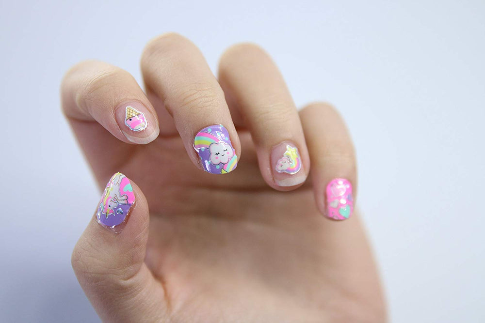 Hot Focus Unicorn Nail Kit water-based polish for gentle, kid friendly manicures