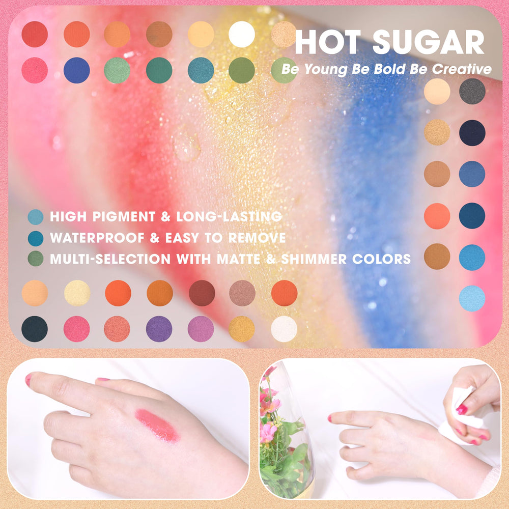 Hot Sugar 4 blush and 2 highlighter set for a rosy glow.