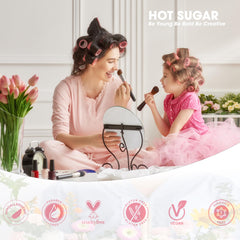Hot Sugar hypoallergenic, fragrance-free cosmetics for gentle application.