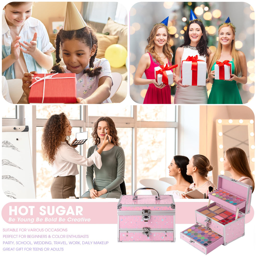 Hot Sugar portable brush set for precise blending anywhere.