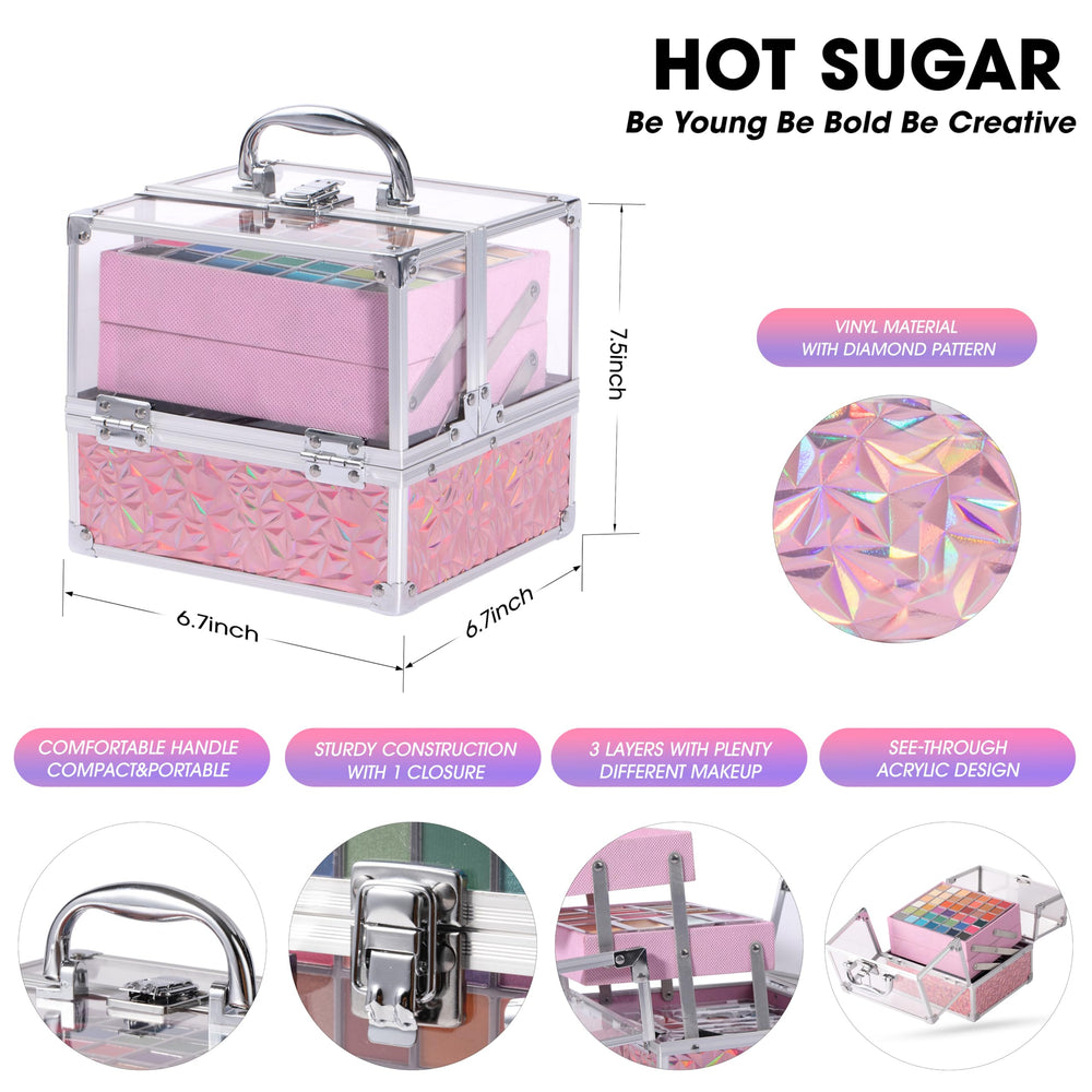 Hot Sugar teen makeup kit travel case open for on-the-go organization