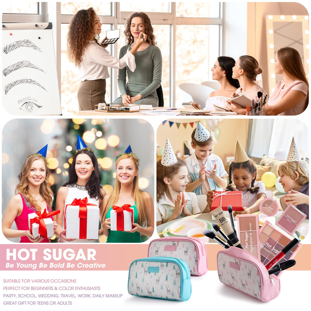 Hot Sugar makeup brush set complements smooth, easy application on the go