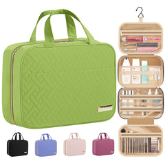 HOTOR travel toiletry bag in Avocado Green hanging design keeps essentials within easy reach during travel