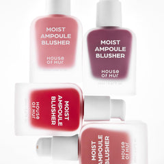 House of Hur Moist Ampoule Blusher Berry Purple dispense demonstrates easy control for layered color