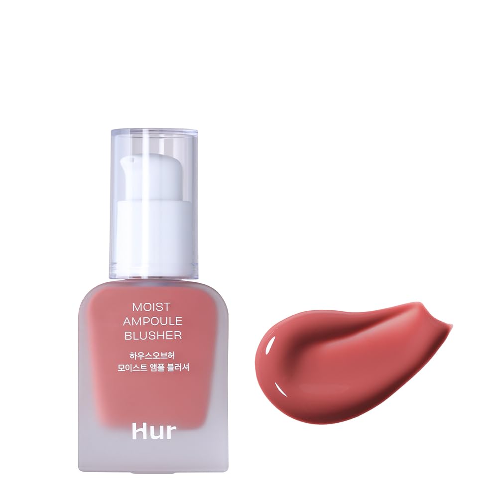 House of Hur Moist Ampoule Blusher Rose Brown swatch on skin for natural glow