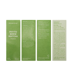 House of Hur Phyto Brew Matcha Ampoule packaging on display.