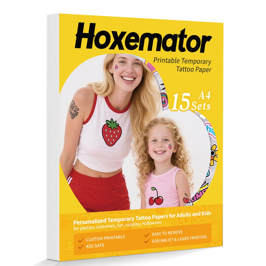 Hoxemator temporary tattoo paper pack for at-home customization