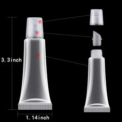 Leak-proof HRLORKC lip gloss tubes with secure caps for travel.