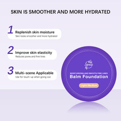 HRTTUO hand swatch being blended to show buildable medium coverage