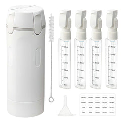 HSXCCL 4-in-1 travel dispenser bottles compact kit ready to pack for organized trips.