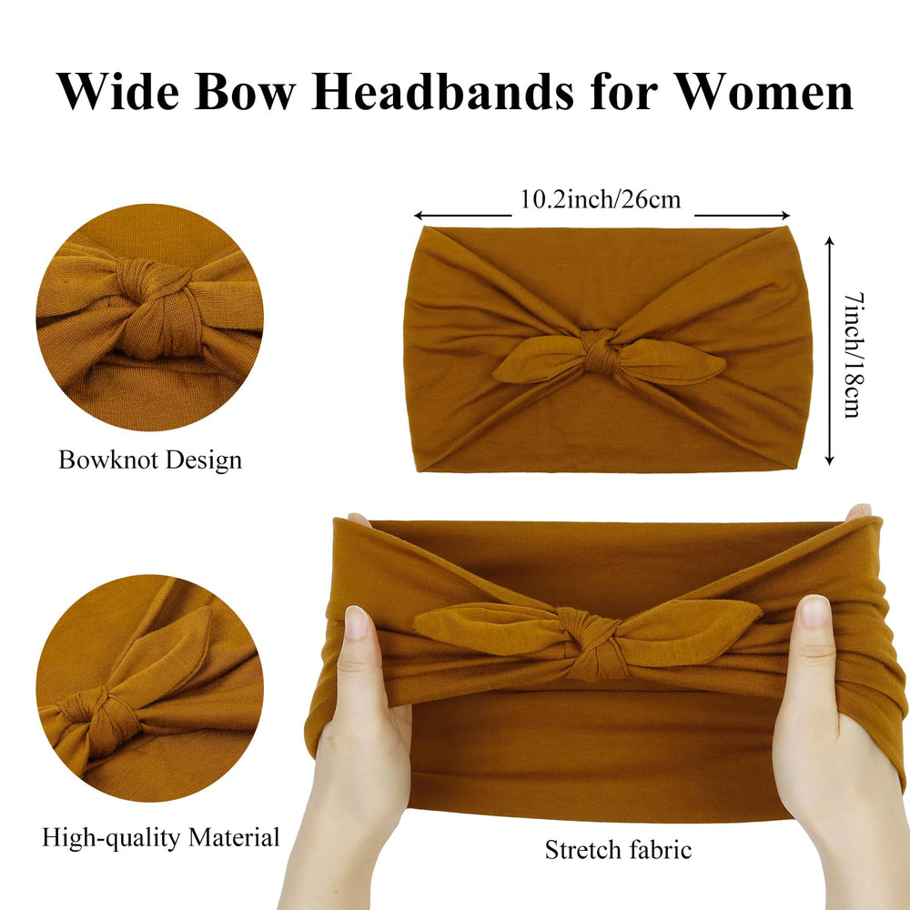 Huachi bow headbands back view showcases versatile knot style for various outfits.