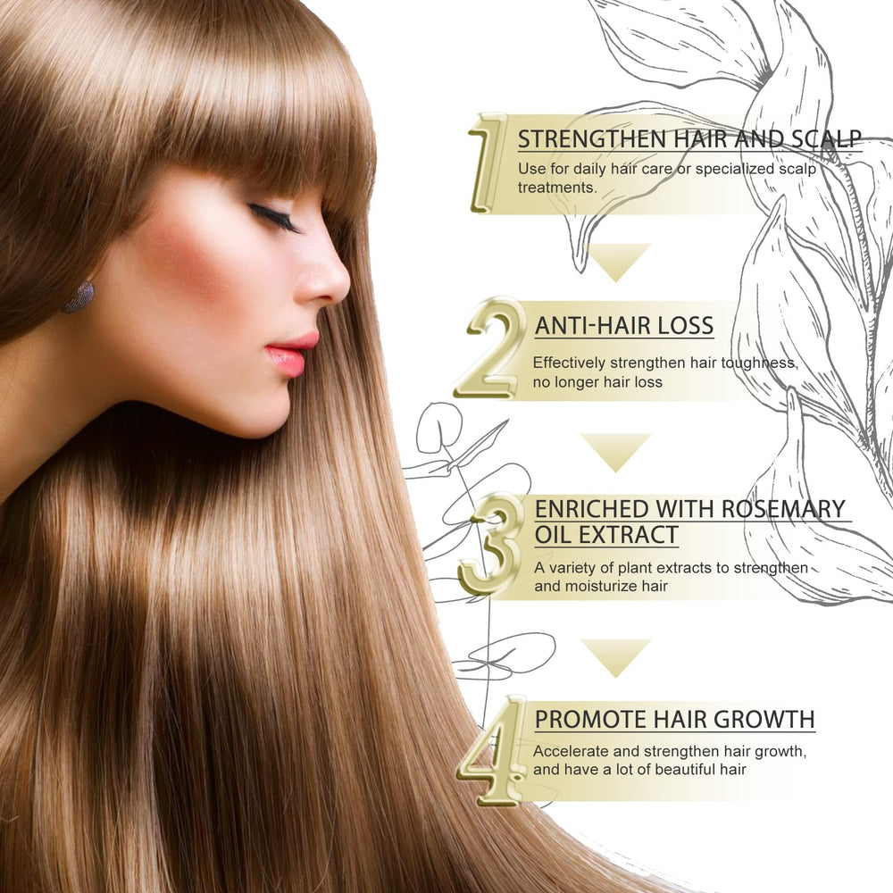 HuaQing Eelhoe rosemary oil on hair strands for rejuvenation