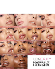 HUDA Beauty Power Bullet Cream Glow Rajah lifestyle shot suggests versatile everyday wear.