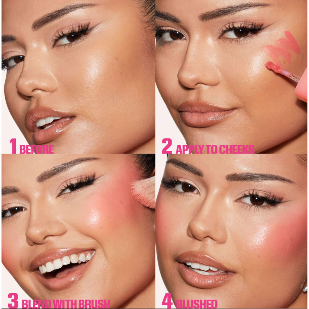 Coco Loco swirled on cheek demonstrates seamless blending and dimensional glow.