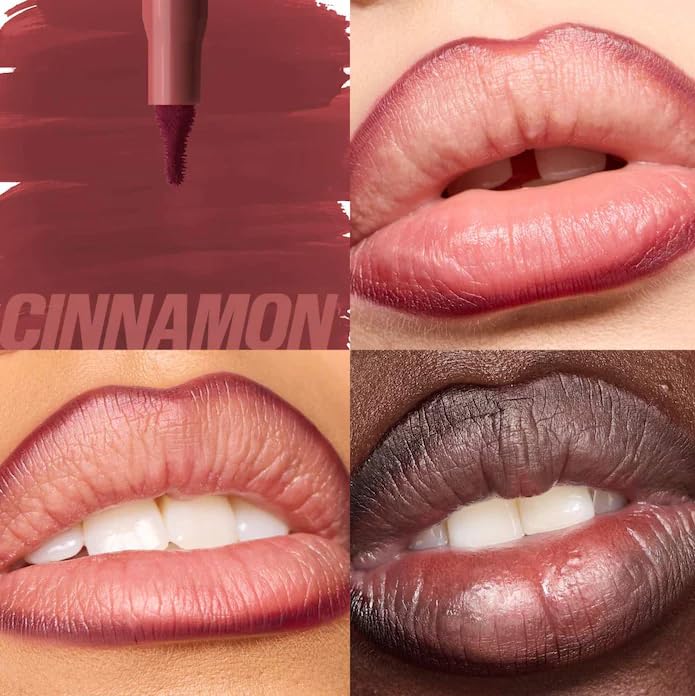 Huda Lip Contour Stain dual-tip application enables precise lining and definition.