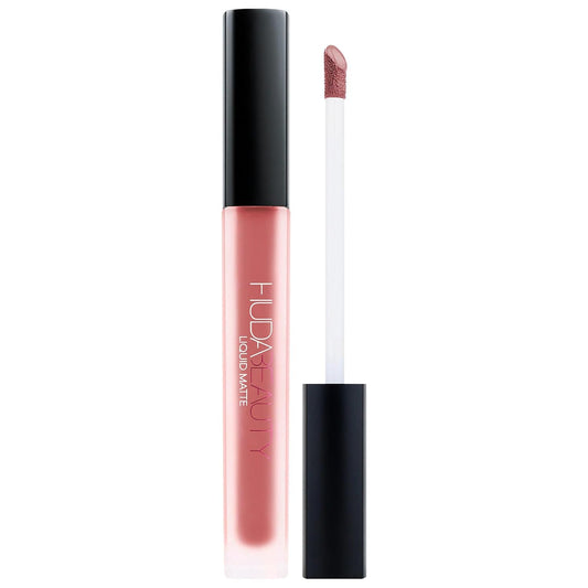 HUDABEAUTY Liquid Matte Perfectionist packaging showcasing premium, long-wear lip color