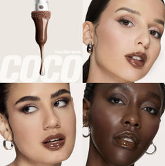 Huda Beauty Mini Lip Contour 2.0 Terracotta close-up shows precise shaping.