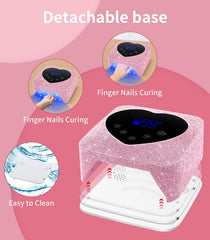HUGMAPLE UV nail light compatible with gel polishes for durable finish