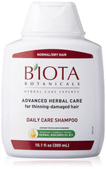 Huieter B'IOTA Daily Care Shampoo bottle pour demonstrates easy daily use for thinning scalp