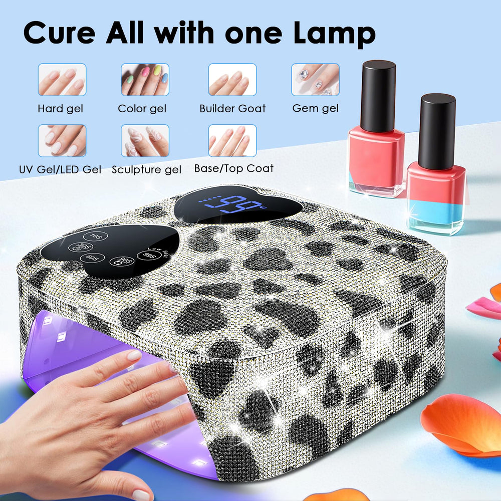 HUITINE spacious interior fits fingernails and toenails for gel curing