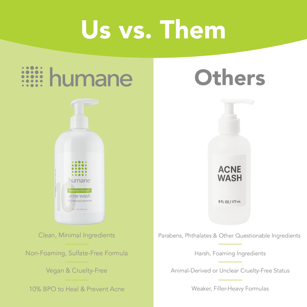Vegan and cruelty-free logo on Humane product packaging.