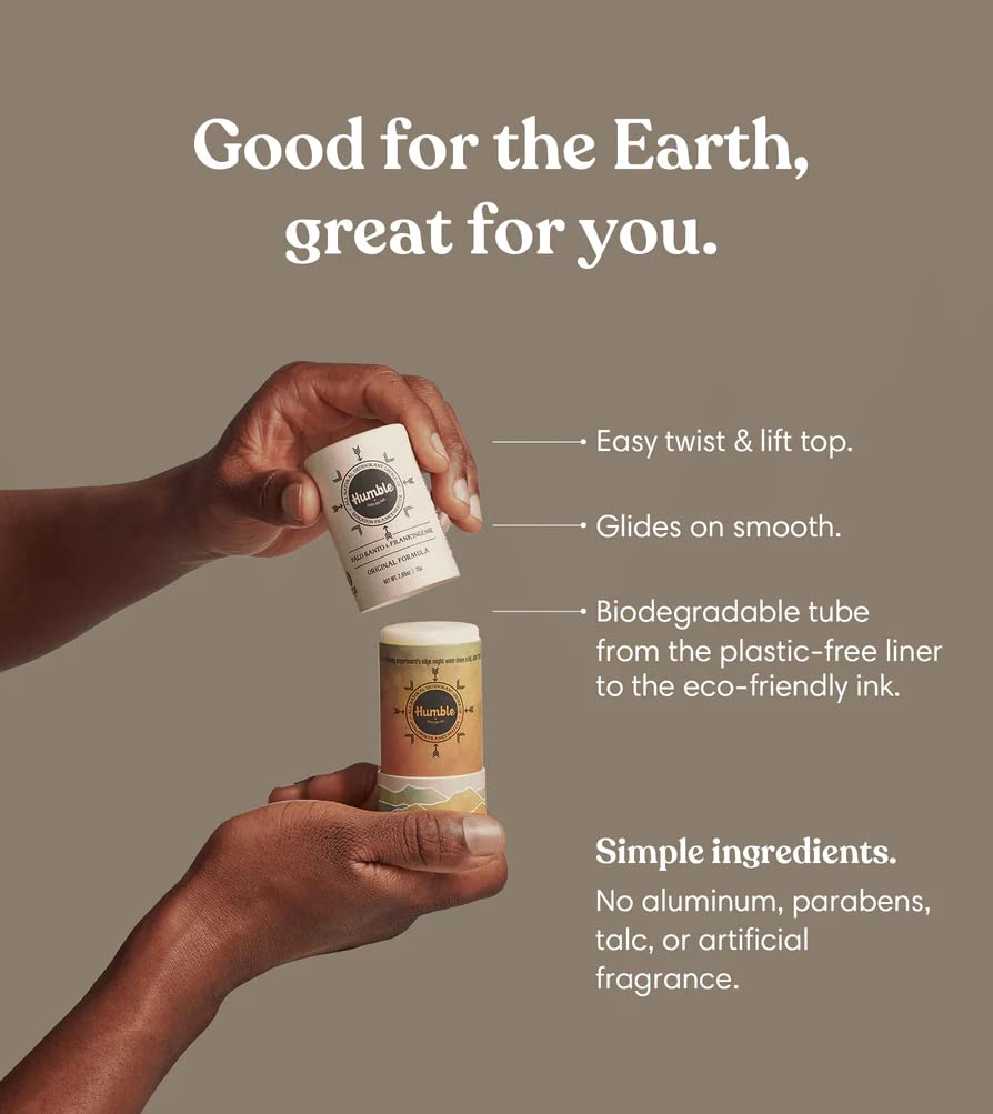 Humble Brands deodorant application closeup demonstrates smooth texture and easy roll-on.