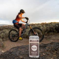 Humble Brands patchouli and copal notes visual convey calming aroma.