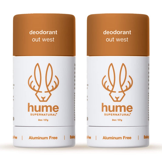 Hume Supernatural aluminum-free deodorant stick packaging for all-day freshness